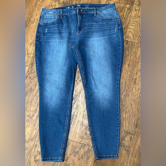 Dip High Rise Skinny Jeans Plus Size 24W Dark Wash Stretch Denim Ankle Casual - Picture 1 of 7